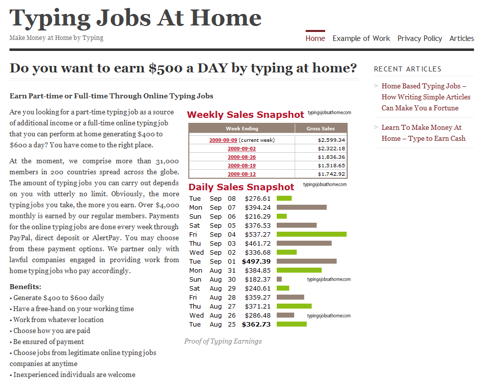 html typing jobs from home
