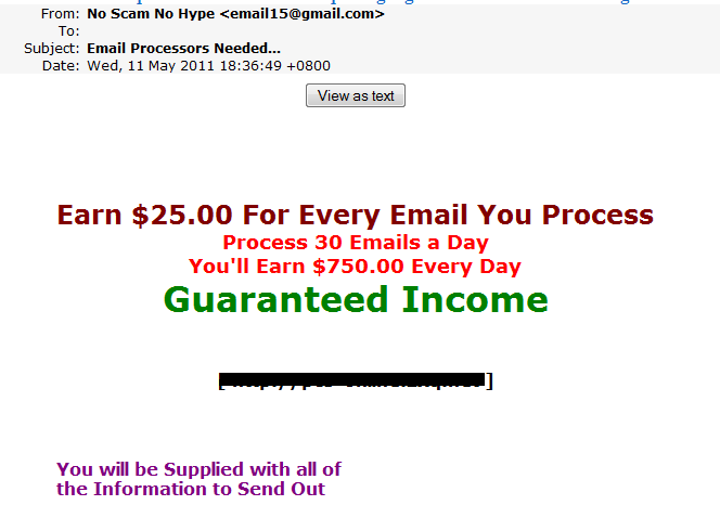 every email processed unfortunately this is a scam if you get email ...
